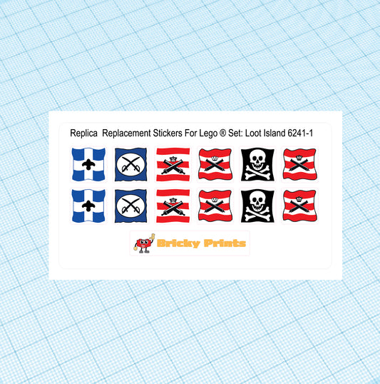 Replica Replacement sticker set: Pirates II Loot Island 6241