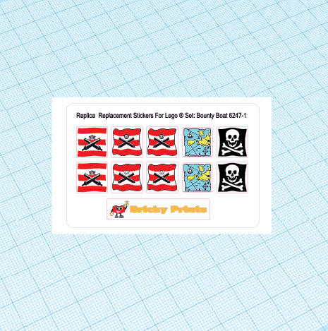 Replica Replacement sticker set: Pirates I Bounty Boat 6247