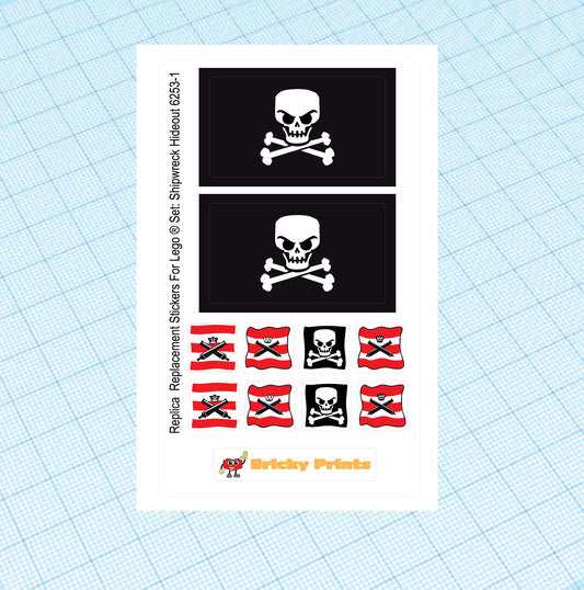 Replica Replacement sticker set: Pirates II Shipwreck Hideout 6253
