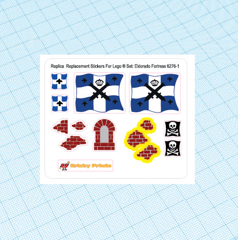 Replica Replacement sticker set: Pirates I Eldorado Fortress 6276