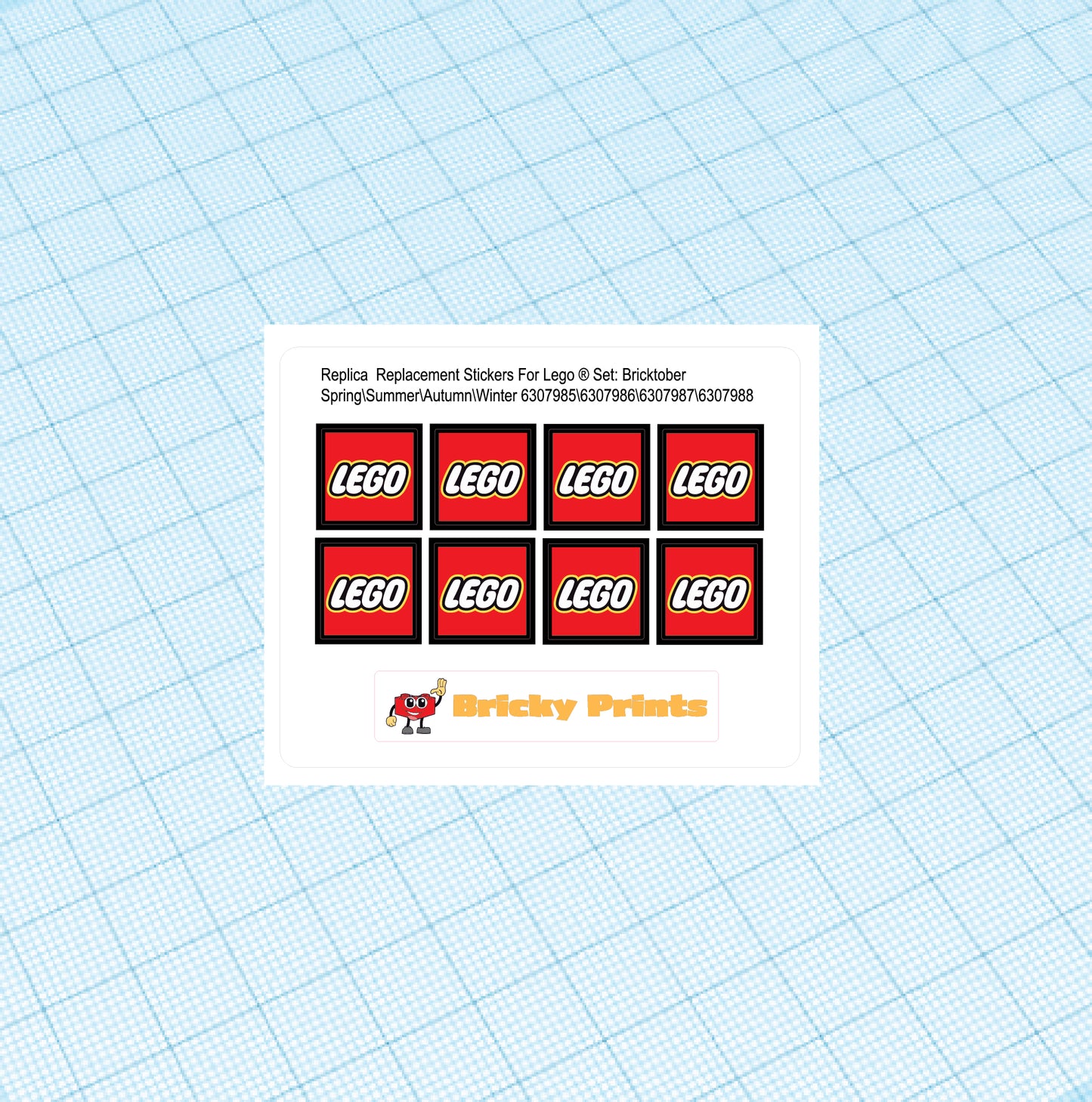 Replica Replacement sticker set: Bricktober Season Set 34 - Autumn (2019 Toys R Us Exclusive) 6307987