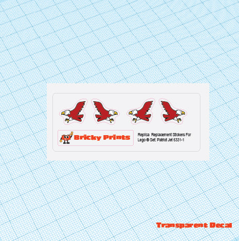Replica Replacement sticker set: Classic Town Airport Patriot Jet 6331