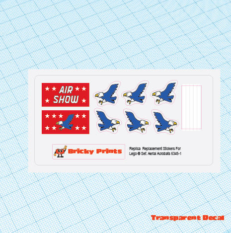 Replica Replacement sticker set: Classic Town Airport Aerial Acrobats 6345