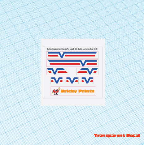Replica Replacement sticker set: Classic Town Airport Shuttle Launching Crew 6346-1
