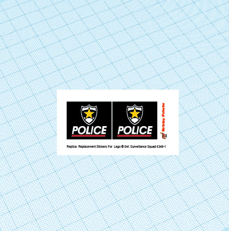 Replica Replacement sticker Set: Classic Town Surveillance Squad 6348-1
