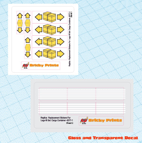 Replica Replacement sticker set: Classic Town Cargo 6377-1 - Delivery Center