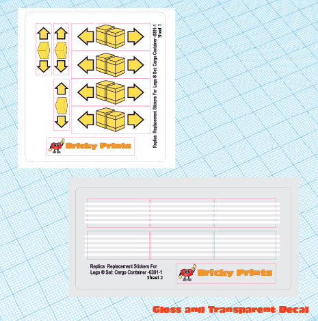 Replica Replacement sticker set: Classic Town Cargo 6391-1 - Cargo Center