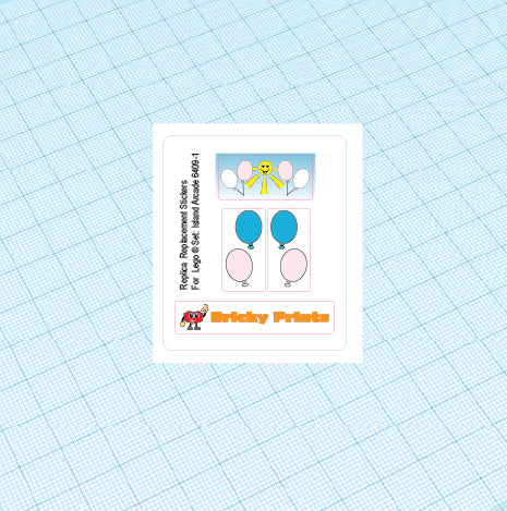 Replica Replacement sticker set: Classic Town Paradisa Island Arcade 6409