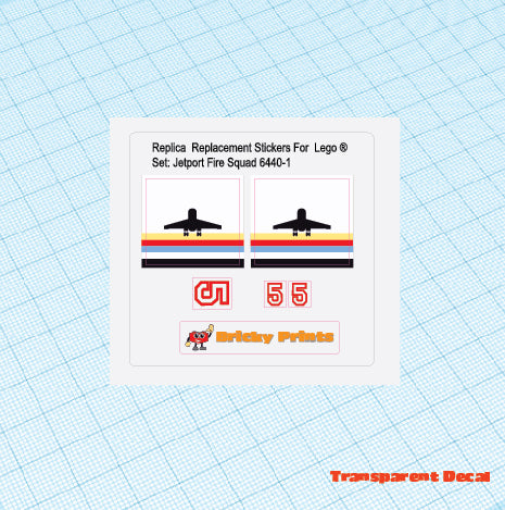 Replica Replacement sticker set: Classic Town Airport Jetport Fire Squad 6440