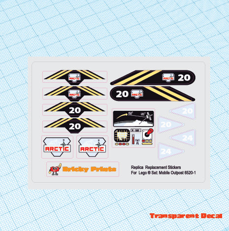 Replica Replacement sticker set: Classic Town Arctic Mobile Outpost 6520
