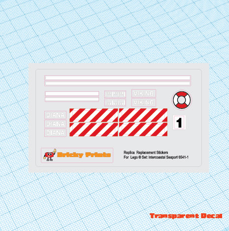 Replica Replacement sticker set: Classic Town Harbor Intercoastal Seaport 6541