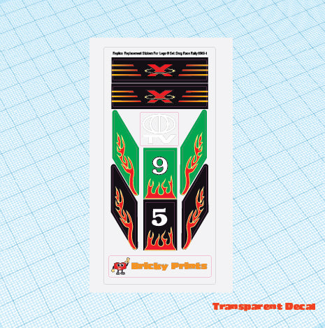 Replica Replacement sticker set: Classic Town Extreme Team Drag Race Rally 6568