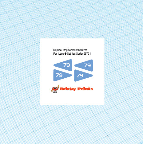 Replica Replacement sticker set: Classic Town Ice Surfer 6579
