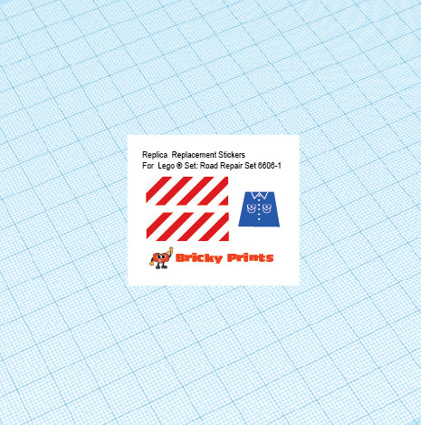Replica Replacement sticker set: Classic Town Traffic Road Repair Set 6606