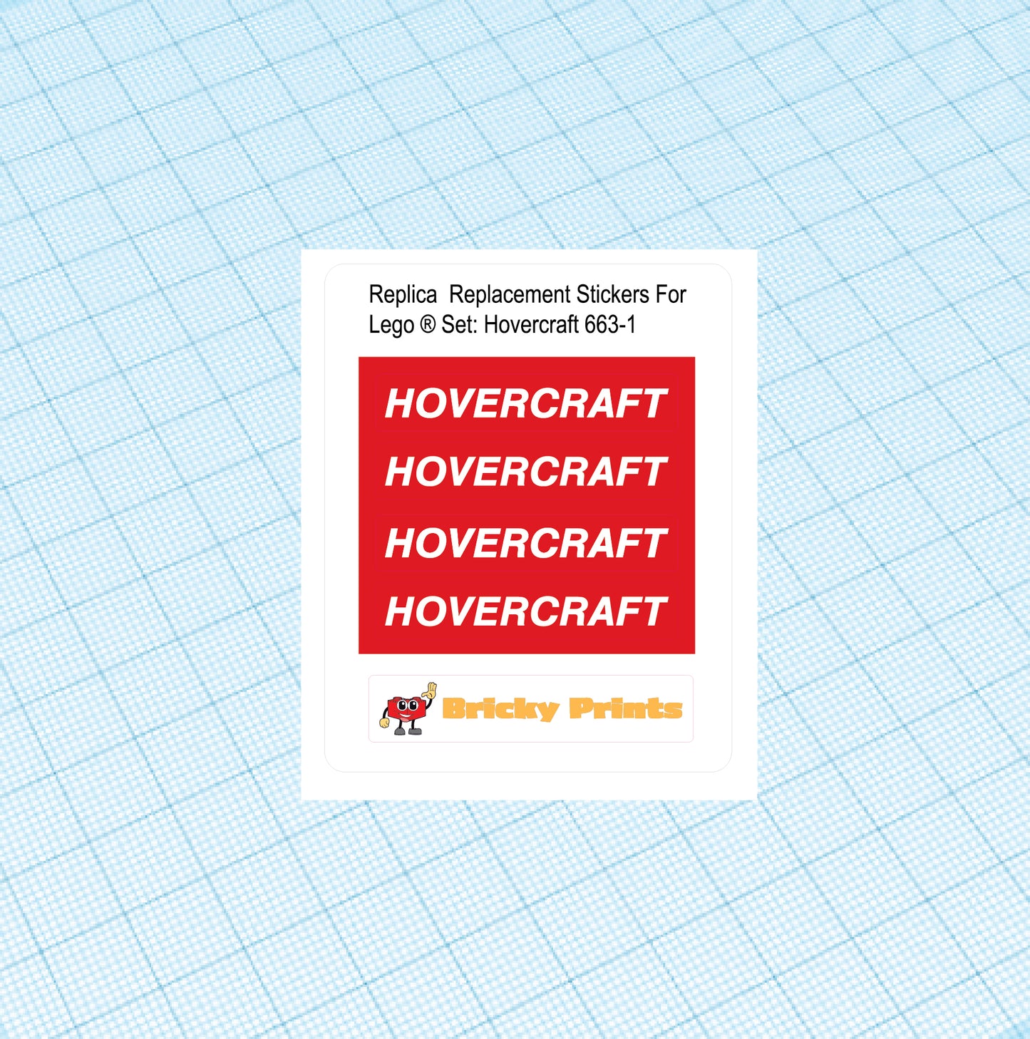 Replica Replacement sticker set: Hovercraft 663
