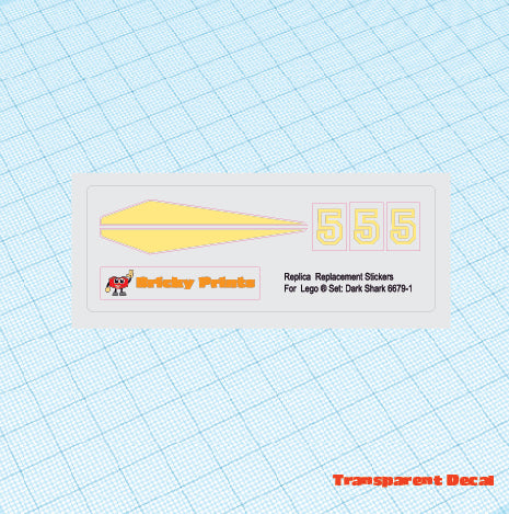 Replica Replacement sticker set: Classic Town Harbor Dark Shark 6679
