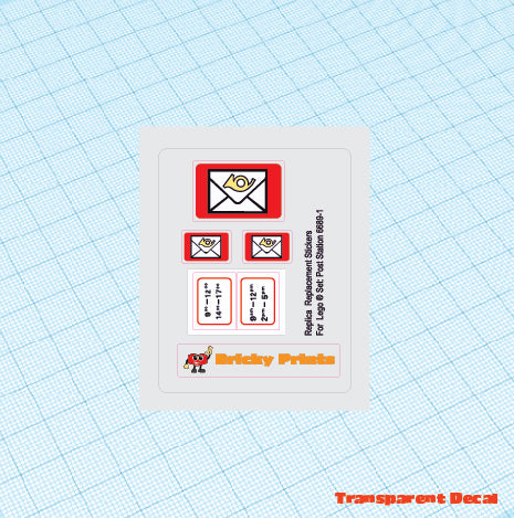 Replica Replacement sticker set: Classic Town Post Office Post Station 6689