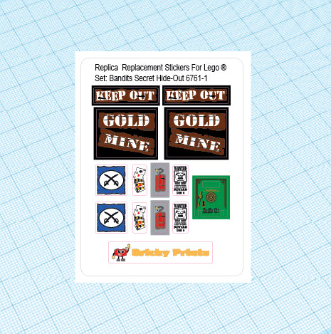 Replica Replacement sticker Set: Bandits Secret Hide-out 6761