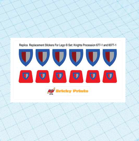 Replica Replacement sticker set: Classic Castle Knight's Procession 677