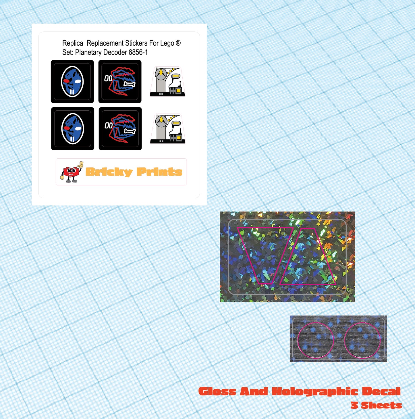 Replica Replacement sticker set: Explorien Planetary Decoder 6856