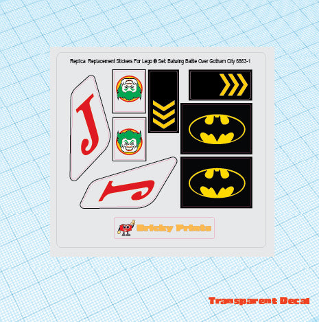 Replica Replacement sticker Set: Batwing Battle Over Gotham City 6863