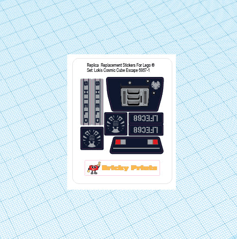 Replica Replacement sticker Set: Loki's Cosmic Cube Escape 6867