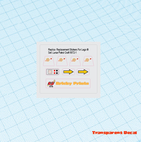 Replica Replacement sticker set: Classic Space Lunar Patrol Craft 6872
