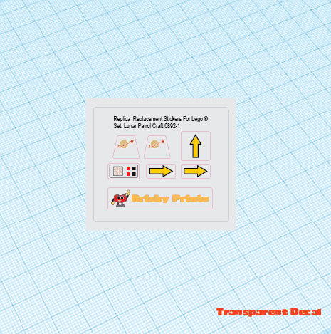 Replica Replacement sticker set: Classic Space Modular Space Transport 6892