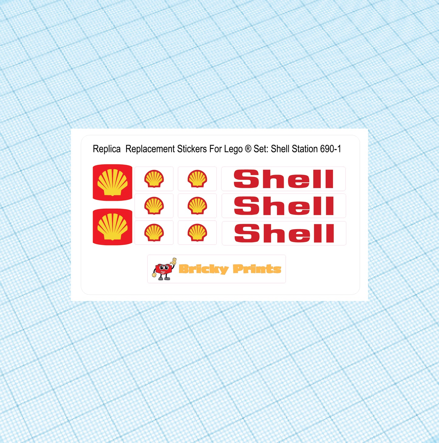 Replica Replacement sticker set: Shell Station 690