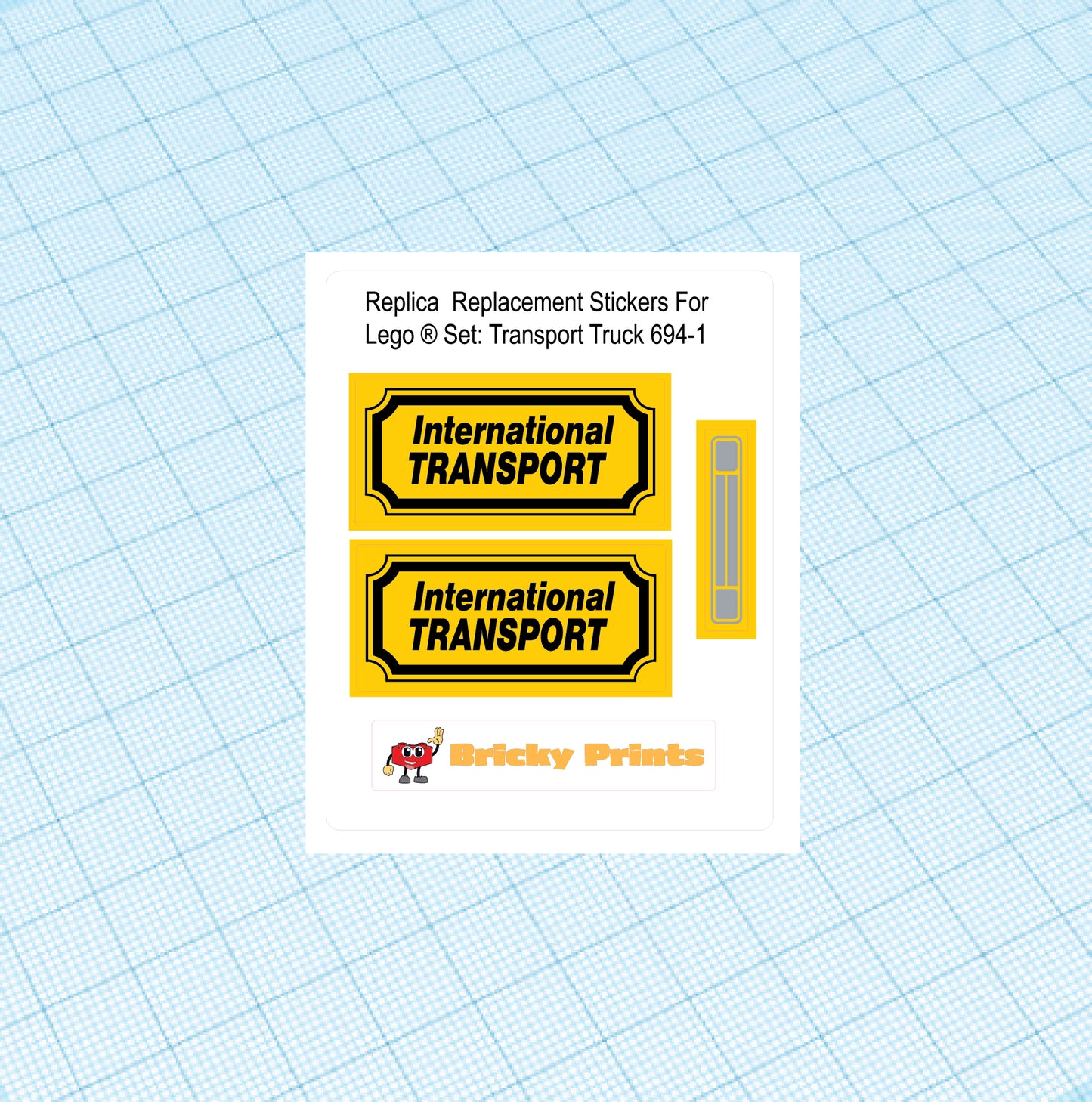 Replica Replacement sticker set: Transport Truck 694