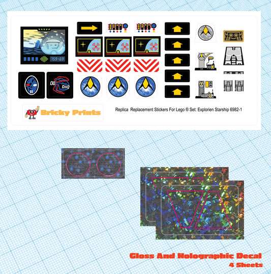 Replica Replacement sticker set: Explorien Starship 6982