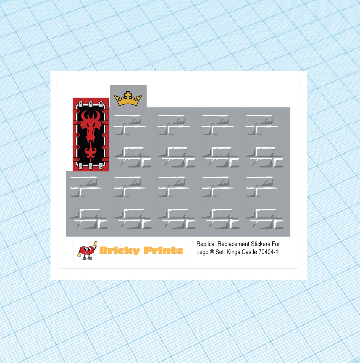 Replica Replacement sticker set: Castle King's Castle 70404
