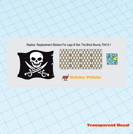 Replica Replacement sticker set: Pirates III The Brick Bounty 70413