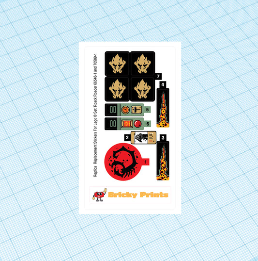 Replica Replacement sticker set: Rock Roader (Extra Awesome Edition) 66548