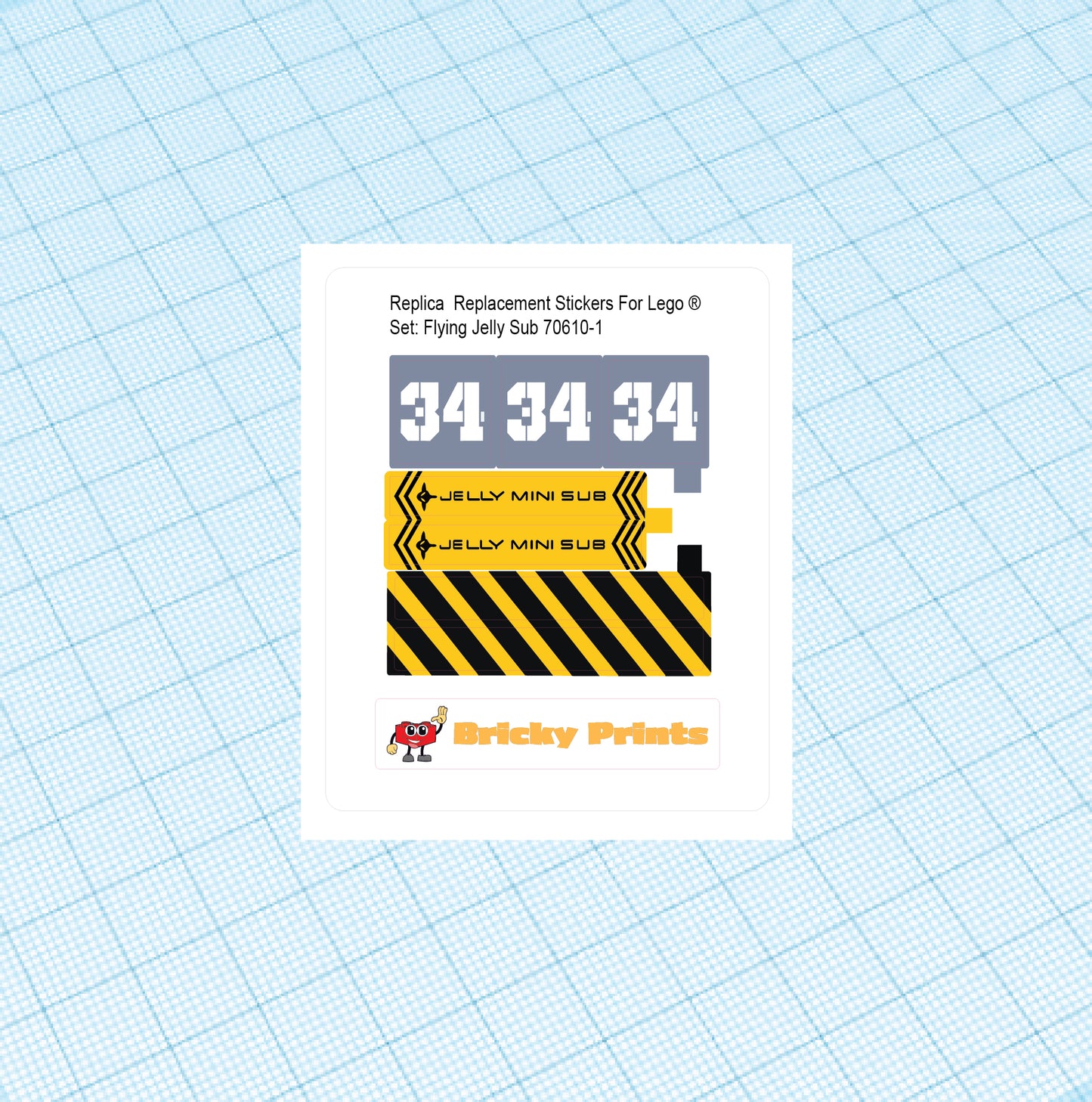 Replica Replacement sticker set: Flying Jelly Sub 70610