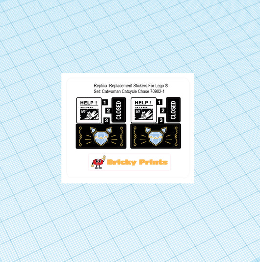 Replica Replacement sticker Set: Catwoman Catcycle Chase 70902