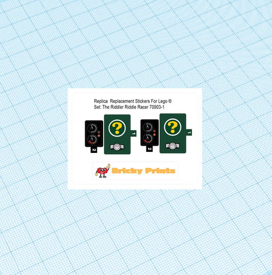 Replica Replacement sticker Set: The Riddler Riddle Racer 70903