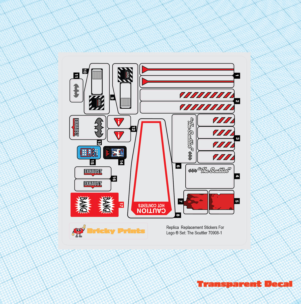 Replica Replacement sticker Set: The Scuttler 70908
