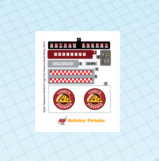 Replica Replacement sticker Set: Scarecrow Special Delivery 70910