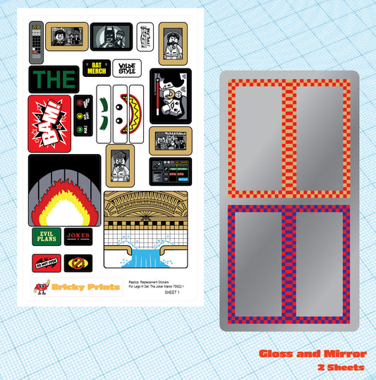 Replica Replacement sticker Set: The Joker Manor 70922