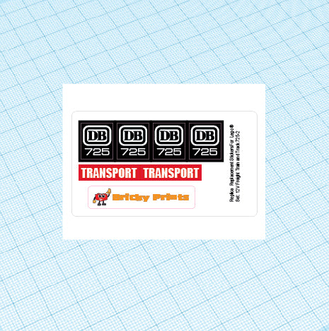 Replica Replacement sticker set: 12V Freight Train and Track 725-2
