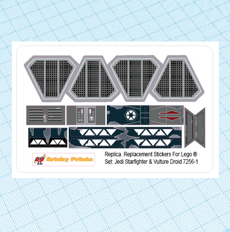 Replica Replacement sticker Set: Jedi Starfighter & Vulture Droid 7256