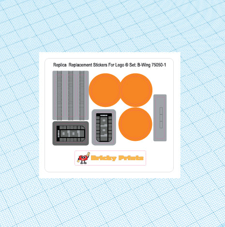 Replica Replacement sticker Set: B-Wing 75050