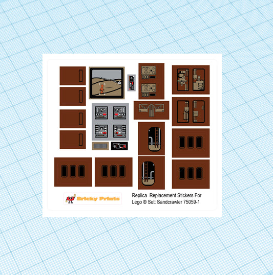 Replica Replacement sticker Set: Sandcrawler UCS 75059