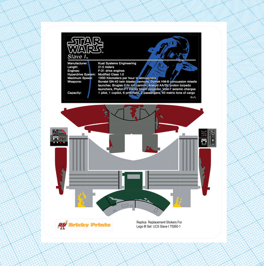 Replica Replacement sticker Set: UCS Slave I 75060