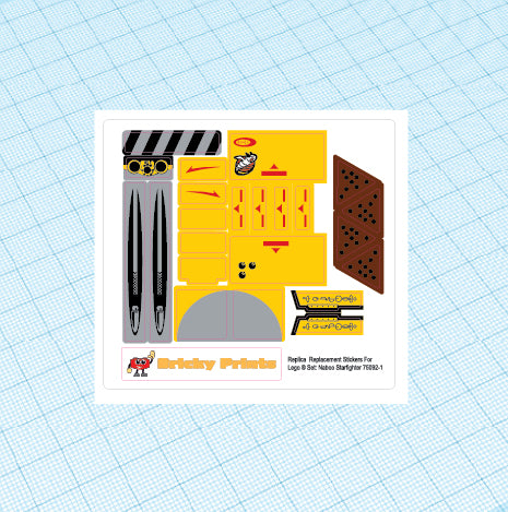 Replica Replacement sticker Set: Naboo Starfighter 75092