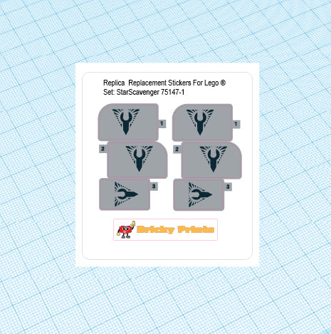 Replica Replacement sticker Set: StarScavenger 75147