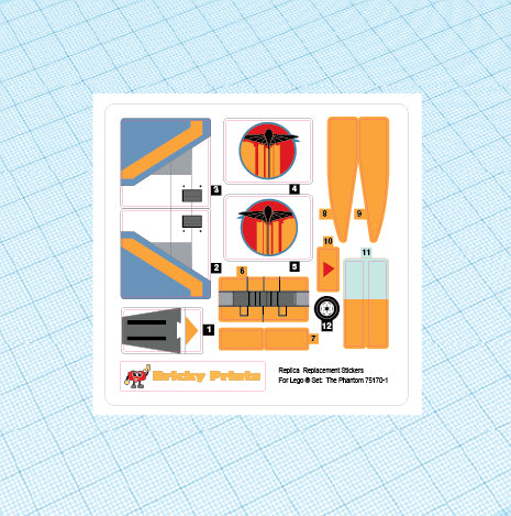 Replica Replacement sticker Set: The Phantom 75170