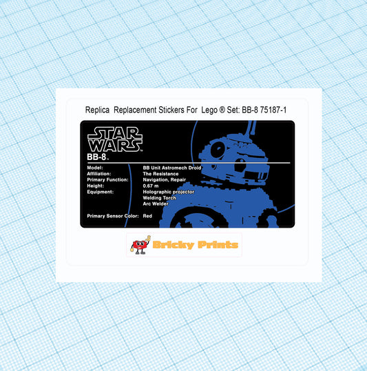Replica Replacement sticker set: BB-8 75187