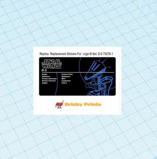 Replica Replacement sticker set: D-O 75278